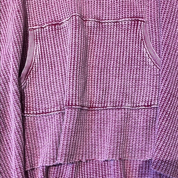 FP Movement by Free People Pink hoodie  Oversized waffle - Picture 3 of 4
